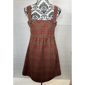 Tulle Anthropologie Y2K Wool Blend Plaid Mini M Dress Plaid Clueless Prep School